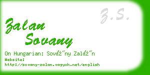 zalan sovany business card